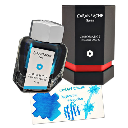 Caran d'Ache Chromatics Bottled Ink in Hypnotic Turquoise - 50 mL