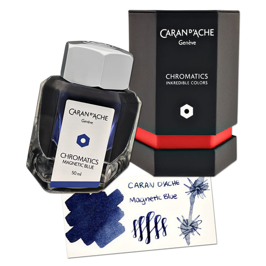 Caran d'Ache Chromatics Bottled Ink in Magnetic Blue - 50 mL