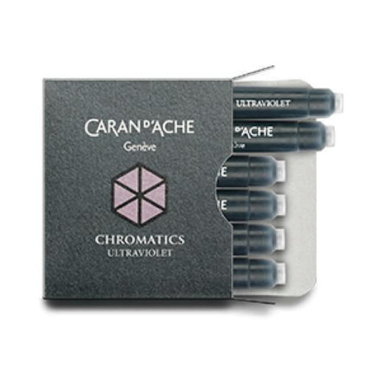 Caran d'Ache Chromatics Ink Cartridges in Ultraviolet - Pack of 6