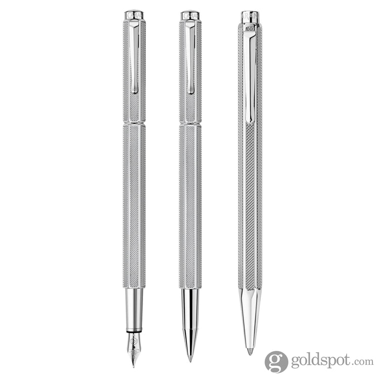 Caran d’Ache Ecridor Fountain Pen in Maille Milanaise Silver Plated Fountain Pen