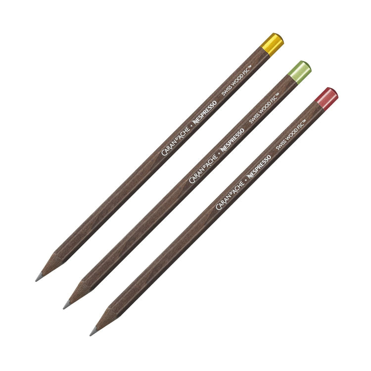 Caran d’Ache Nespresso Pencil in Swiss Wood Graphite (HB) - Set of 3 Pencil