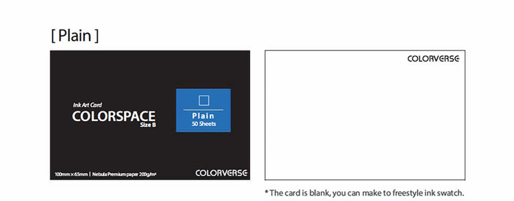 Colorverse Ink Swatch Card in Plain Swatch Card