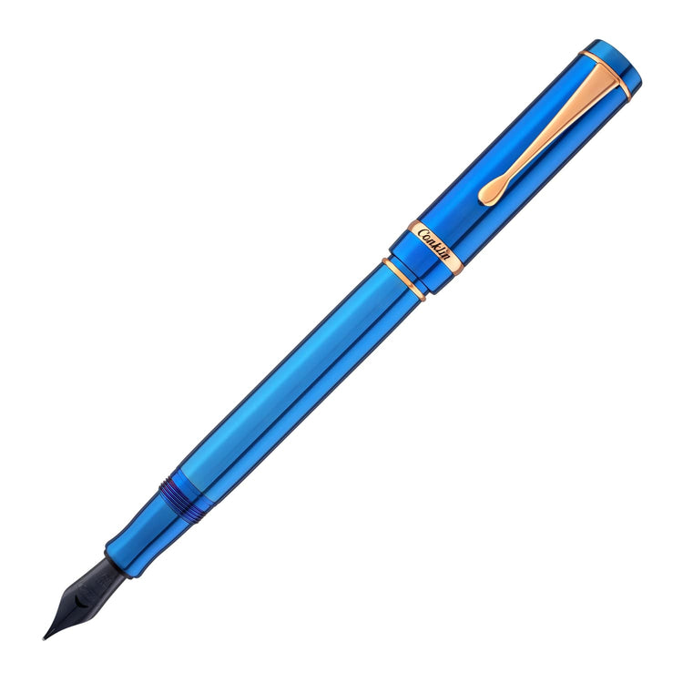Conklin Duragraph Metal Fountain Pen in Blue Fountain Pen