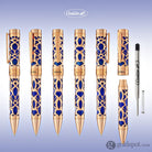 Conklin Endura Deco Crest Ballpoint Pen in Blue with Rosegold Trim Ballpoint Pen