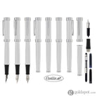 Conklin Herringbone Signature Fountain Pen in Silver Fountain Pen