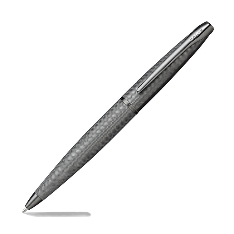 Cross ATX Ballpoint Pen in Sandblasted Titanium Gray PVD with Etched Diamond Pattern Ballpoint Pen