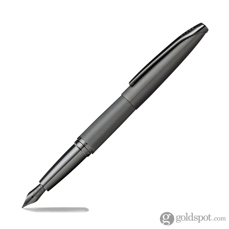 Cross ATX Fountain Pen in Sandblasted Titanium Gray PVD with Etched Diamond Pattern Fountain Pen