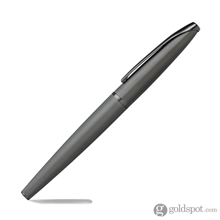 Cross ATX Rollerball Pen in Sandblasted Titanium Gray PVD with Etched Diamond Pattern Rollerball Pen