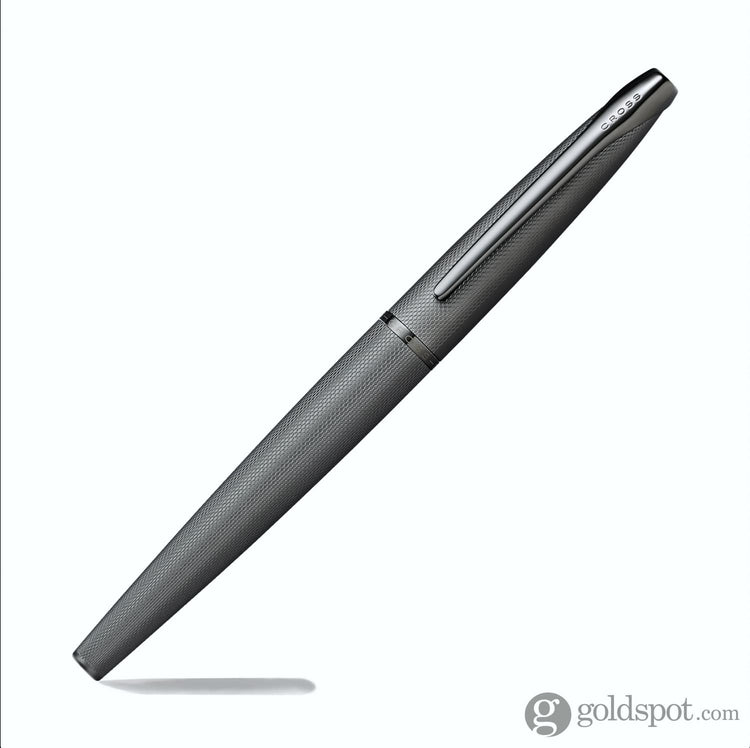 Cross ATX Rollerball Pen in Sandblasted Titanium Gray PVD with Etched Diamond Pattern Rollerball Pen