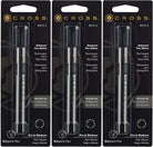 Cross Ballpoint Pen Refill in Black - Medium Point - 3 Packs of 2 Ballpoint Pen Refill