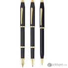 Cross Century II Ballpoint Pen in Black Lacquer with 23K Gold Trim Ballpoint Pen