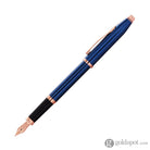 Cross Century II Fountain Pen in Translucent Blue Lacquer with Rose Gold Trim Fountain Pen