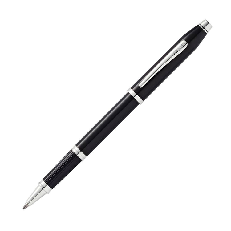 Cross Century II Selectip Rollerball Pen in Black Lacquer & Rhodium Plated Trim Rollerball Pen