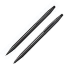 Cross Classic Century Ballpoint Pen & 0.7mm Mechanical Pencil Set in Black PVD with Micro Knurl Grip Gift Set