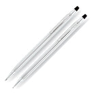 Cross Classic Century Ballpoint Pen & 0.7mm Mechanical Pencil Set in Lustrous Chrome Pen and Pencil Set