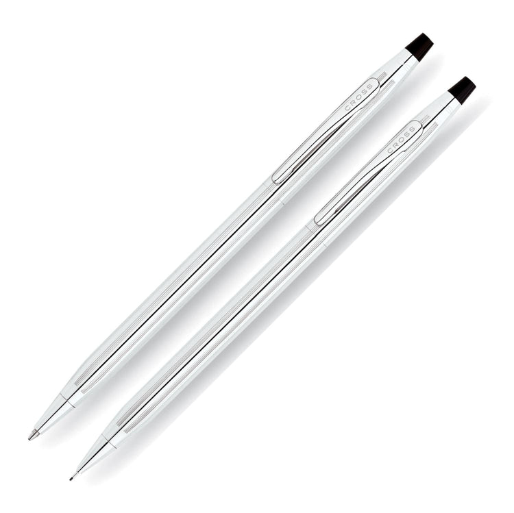 Cross Classic Century Ballpoint Pen & 0.7mm Mechanical Pencil Set in Lustrous Chrome Pen and Pencil Set