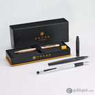 Cross Classic Century Ballpoint Pen in Brushed Rose Gold PVD with Diamond Engraving Pen