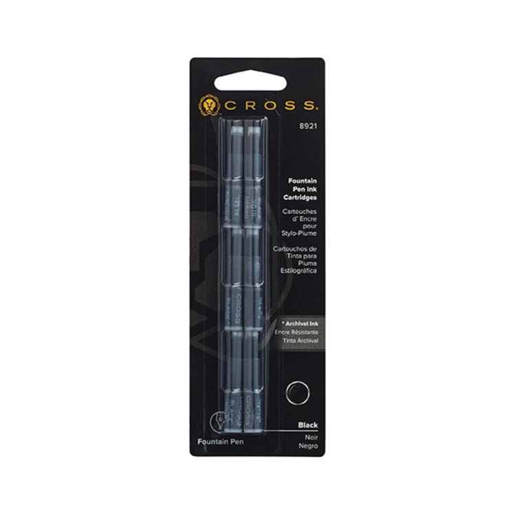 Cross Ink Cartridges in Black - Pack of 6 Fountain Pen Cartridges