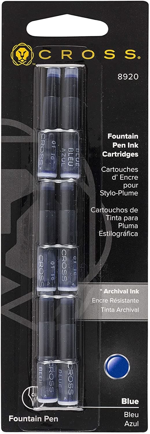 Cross Ink Cartridges in Blue - Pack of 6