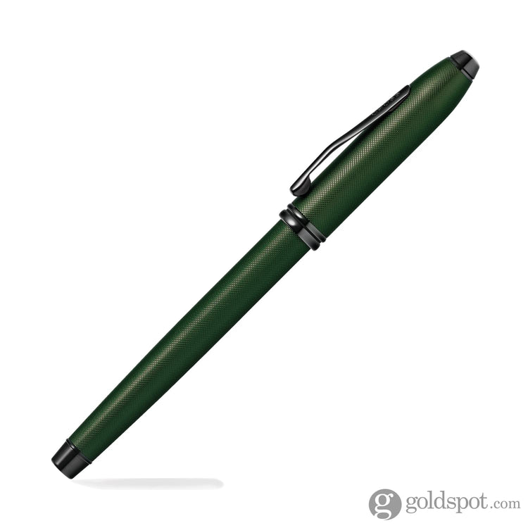 Cross Townsend Fountain Pen in Green PVD Micro Knurl Fountain Pen