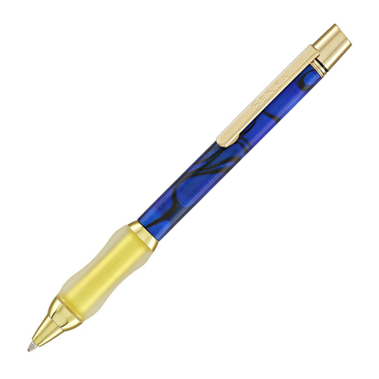 Sensa Metro Gold Ballpoint Pen in Lapis Blue Swirl