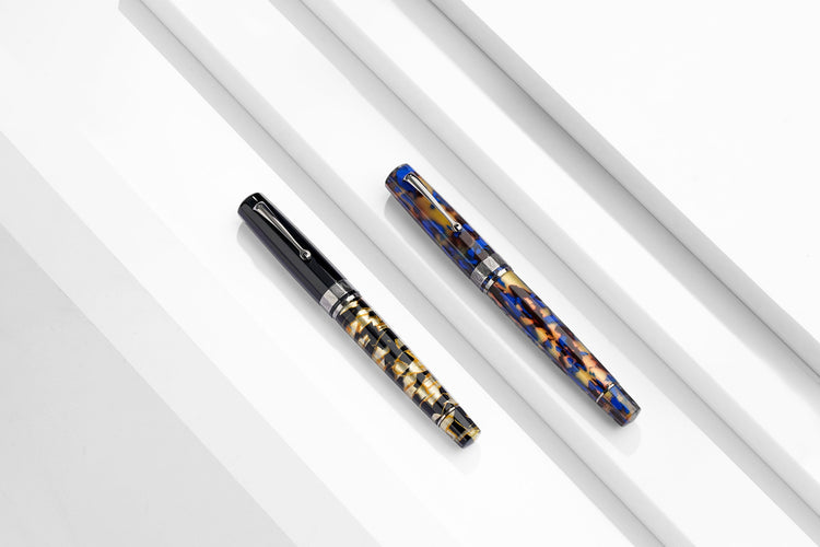 Omas Paragon Fountain Pen in Blue Lucens with Black Trim Fountain Pen