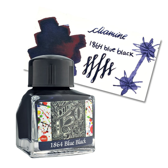 Diamine 150th Anniversary Bottled Ink in 1864 Blue Black - 40 mL