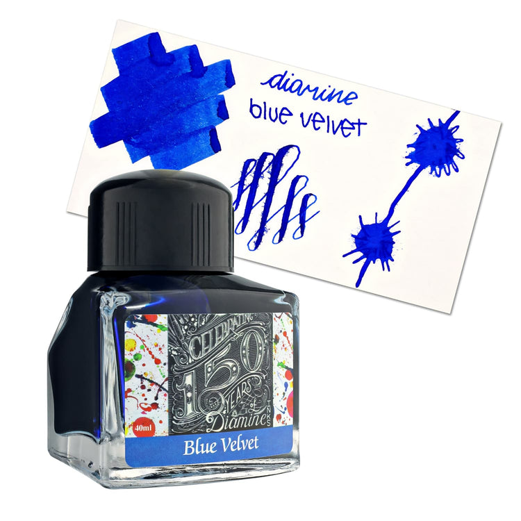 Diamine 150th Anniversary Bottled Ink in Blue Velvet - 40 mL Bottled Ink