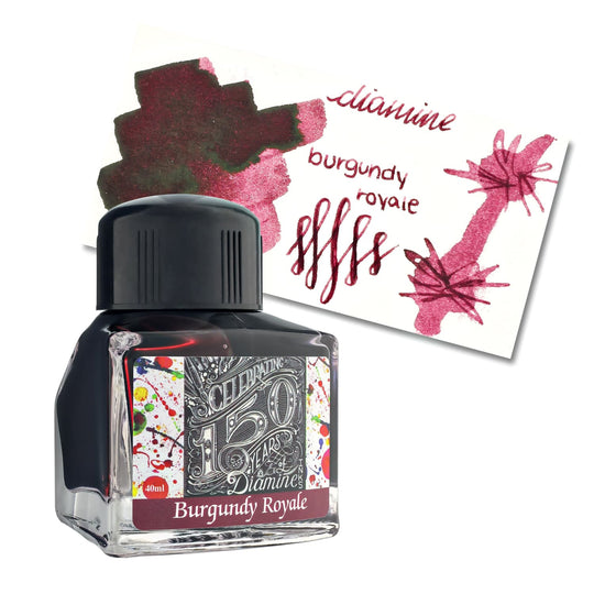 Diamine 150th Anniversary Bottled Ink in Burgundy Royale - 40 mL