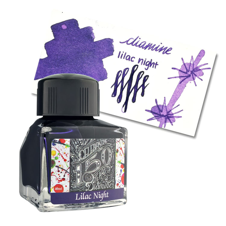 Diamine 150th Anniversary Bottled Ink in Lilac Night - 40 mL Bottled Ink