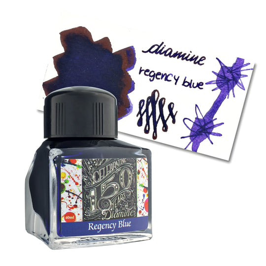 Diamine 150th Anniversary Bottled Ink in Regency Blue - 40 mL