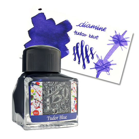 Diamine 150th Anniversary Bottled Ink in Tudor Blue - 40 mL
