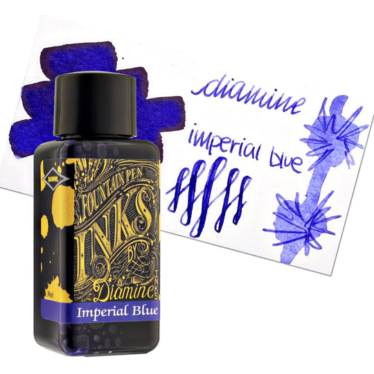 Diamine Bottled Ink and Cartridges in Imperial Blue