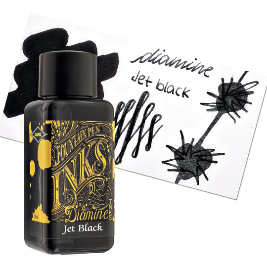 Diamine Bottled Ink and Cartridges in Jet Black
