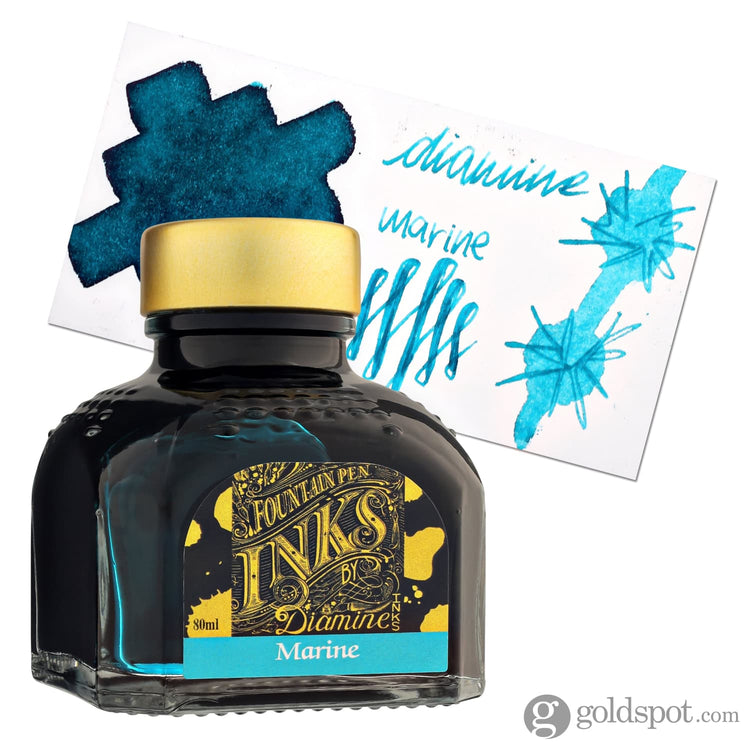Diamine Bottled Ink and Cartridges in Marine 80ml Bottled Ink