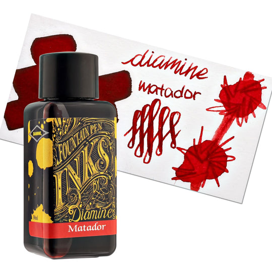 Diamine Bottled Ink and Cartridges in Matador Orange