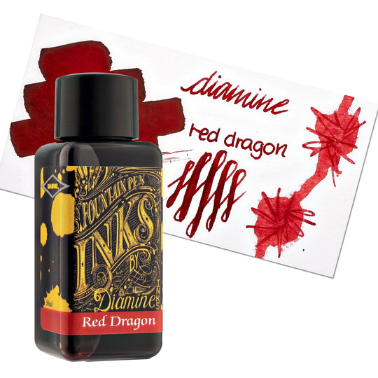 Diamine Bottled Ink and Cartridges in Red Dragon