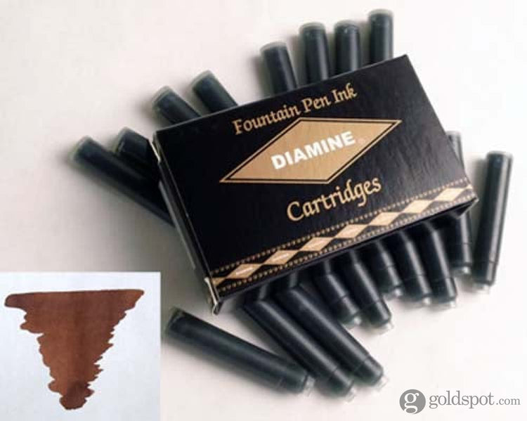 Diamine Bottled Ink and Cartridges in Saddle Brown Cartridges Bottled Ink