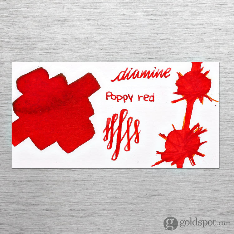 Diamine Bottled Ink in Poppy Red Bottled Ink