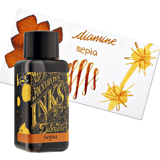 Diamine Bottled Ink in Sepia Brown