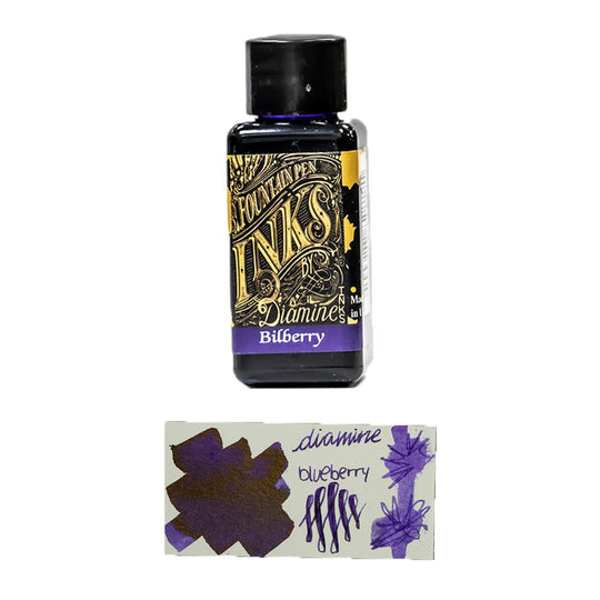 Diamine Classic Bottled Ink and Cartridges in Bilberry Purple