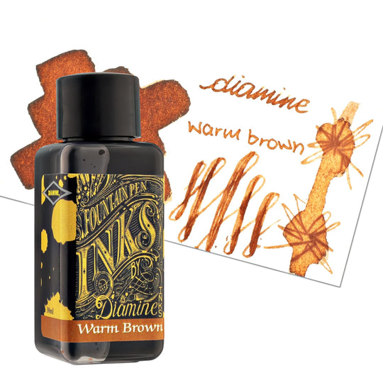Diamine Classic Bottled Ink and Cartridges in Warm Brown