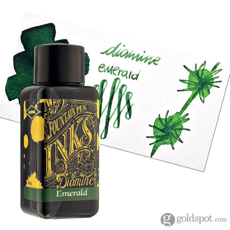 Diamine Classic Bottled Ink and Cartridges in Emerald Green 30ml Bottled Ink