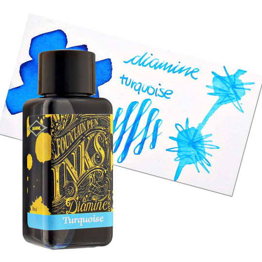 Diamine Classic Bottled Ink and Cartridges in Turquoise