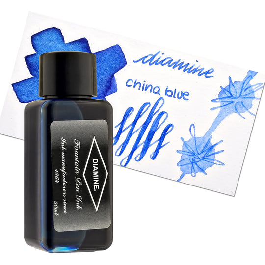Diamine Classic Bottled Ink in China Blue