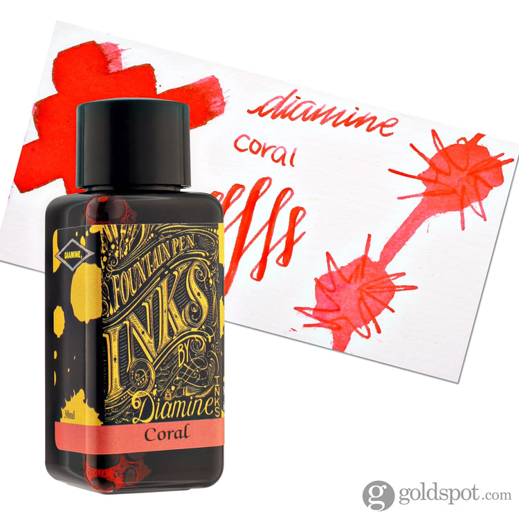 Diamine Classic Bottled Ink in Coral 30ml Bottled Ink