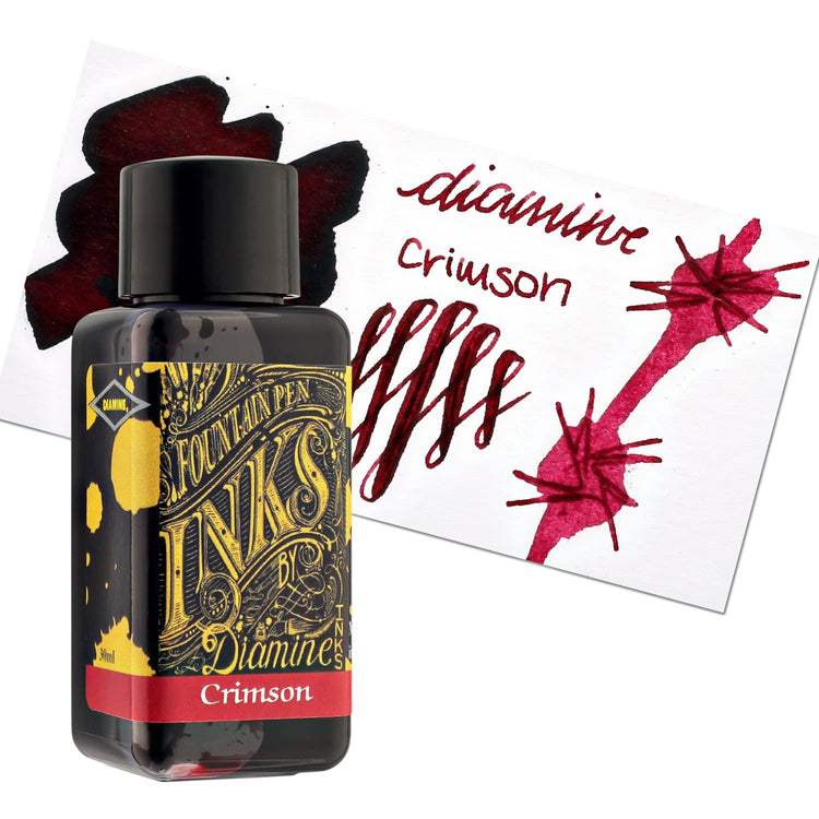 Diamine Classic Bottled Ink in Crimson Red Bottled Ink