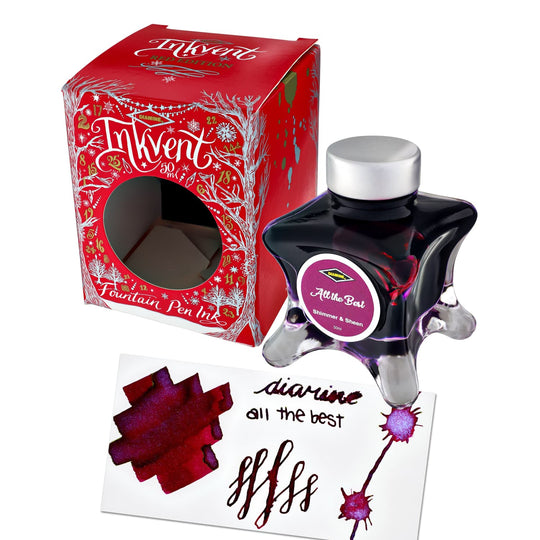 Diamine Inkvent Red Edition Shimmer & Sheen Bottled Ink in All The Best - 50 mL