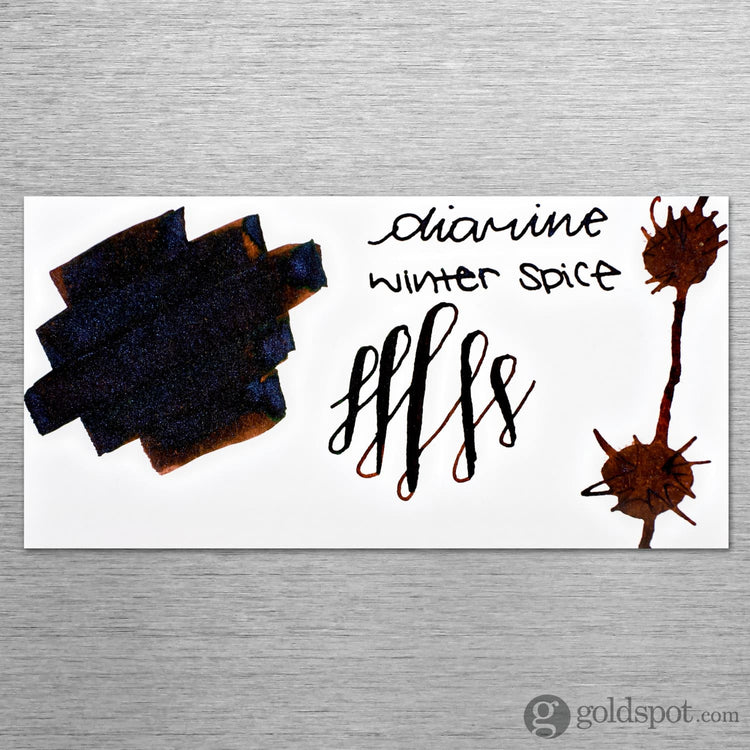 Diamine Inkvent Red Edition Shimmer & Sheen Bottled Ink in Winter Spice - 50 mL Bottled Ink