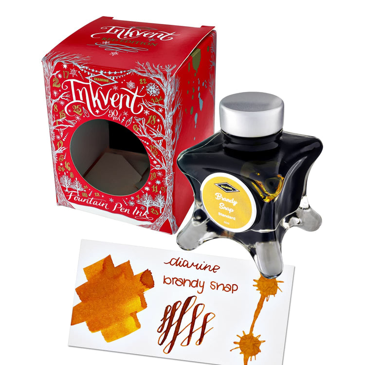 Diamine Inkvent Red Edition Standard Bottled Ink in Brandy Snap - 50 mL Bottled Ink